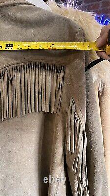 Vintage Womens Western Fringe Suede Leather Sz Medium. Circa 70s