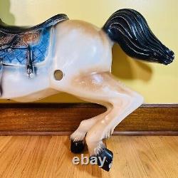 Vintage Wonder Horse Rocking Horse 39 Plastic Moulded Horse Western Blue Saddle