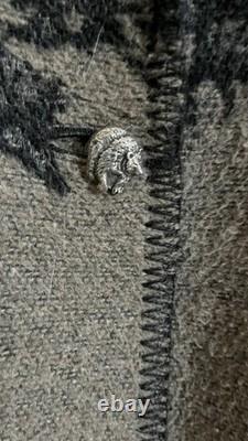 Vintage Wooded River Made In USA Wool Blend Long Blanket Coat Women's Sz LG