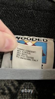 Vintage Wooded River Made In USA Wool Blend Long Blanket Coat Women's Sz LG