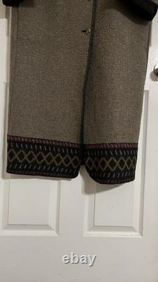 Vintage Wooded River Made In USA Wool Blend Long Blanket Coat Women's Sz LG