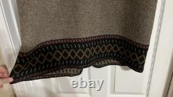 Vintage Wooded River Made In USA Wool Blend Long Blanket Coat Women's Sz LG