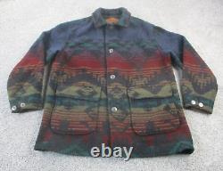 Vintage Woolrich Coat Wool Aztec Southwest Tribal Navajo Western USA 2XL