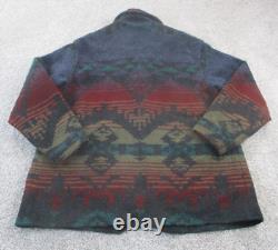 Vintage Woolrich Coat Wool Aztec Southwest Tribal Navajo Western USA 2XL