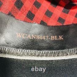 Vintage Woolrich Outback Hat Mens Black Wool Size Large Leather Band 100% Wool