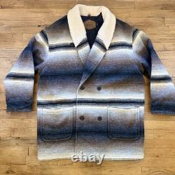 Vintage Woolrich Western Aztec Navajo Jacket Coat Double Breasted Womens Size XL