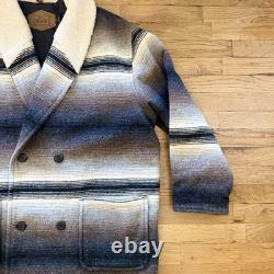 Vintage Woolrich Western Aztec Navajo Jacket Coat Double Breasted Womens Size XL