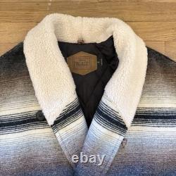 Vintage Woolrich Western Aztec Navajo Jacket Coat Double Breasted Womens Size XL