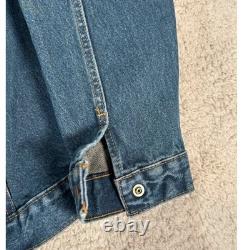 Vintage Wrangler Cowboy Cut Denim Jacket Western Style Large 71465DB NWT