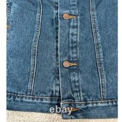 Vintage Wrangler Cowboy Cut Denim Jacket Western Style Large 71465DB NWT