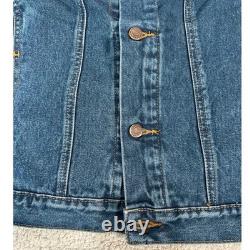 Vintage Wrangler Cowboy Cut Denim Jacket Western Style Large 71465DB NWT