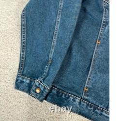 Vintage Wrangler Cowboy Cut Denim Jacket Western Style Large 71465DB NWT