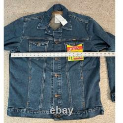 Vintage Wrangler Cowboy Cut Denim Jacket Western Style Large 71465DB NWT