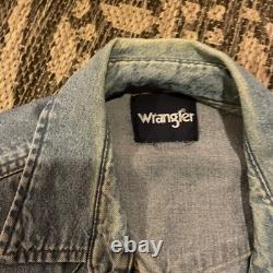 Vintage Wrangler Denim Western Pearl Snap Shirt Men's Large Tall Lot Of 5 GC