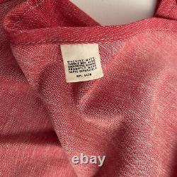 Vintage Wrangler Sanforized Rare Red Denim Button Down Shirt 60s 70s 15 33 Pearl