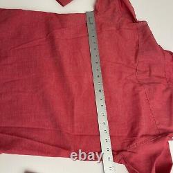 Vintage Wrangler Sanforized Rare Red Denim Button Down Shirt 60s 70s 15 33 Pearl
