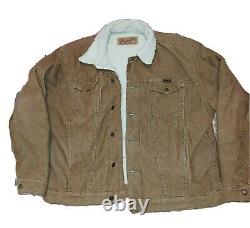Vintage Wrangler Western Courdray Sherpa Lined Jacket size large