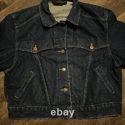 Vintage Wrangler Western Denim Jean Jacket Cropped Large WW300PW 1970s/80
