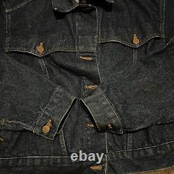 Vintage Wrangler Western Denim Jean Jacket Cropped Large WW300PW 1970s/80
