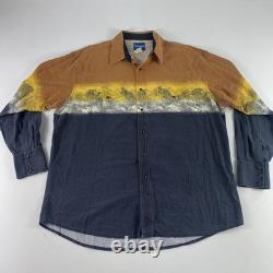 Vintage Wrangler Western Pearl Snap Shirt Mens Large Eagle Cowboy Rare 90s
