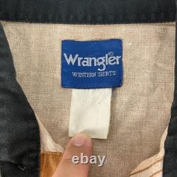 Vintage Wrangler Western Pearl Snap Shirt Mens Large Eagle Cowboy Rare 90s