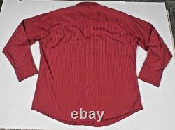 Vintage Wrangler Western Pearl Snap Shirt Size XL 90s Y2K Merlot Fancy Stripes