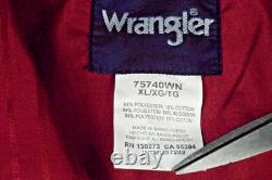 Vintage Wrangler Western Pearl Snap Shirt Size XL 90s Y2K Merlot Fancy Stripes