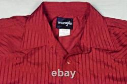 Vintage Wrangler Western Pearl Snap Shirt Size XL 90s Y2K Merlot Fancy Stripes