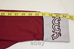 Vintage Wrangler Western Shirt Size L 90s Maroon Fancy Embroidered Gray Yoke