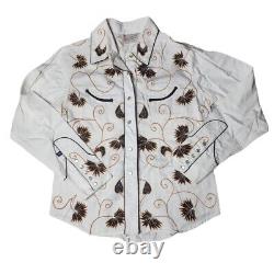 Vintage embroidered tru-west rockmount ranch wear pearl snap Western shirt