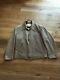 Vintage gabardine western jacket 1950s 1940s wool USA beige zipper rockabilly