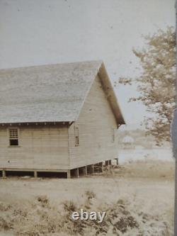 Vintage large Cabinet Photo native american LONG HOUSE, Washington state
