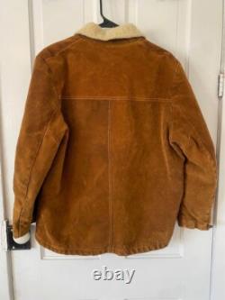 Vintage silton peak 8 suede leather Sherpa wool winter wrangler western jacket