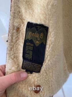 Vintage silton peak 8 suede leather Sherpa wool winter wrangler western jacket