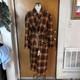 Vintage wool robe. Western piping. Large
