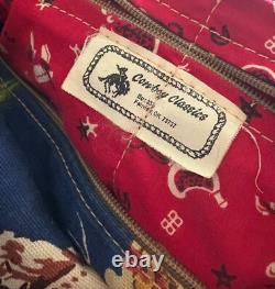 Vntg. Cowboy Classics Large Canvas Bag Handle & Strap 90's
