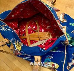 Vntg. Cowboy Classics Large Canvas Bag Handle & Strap 90's