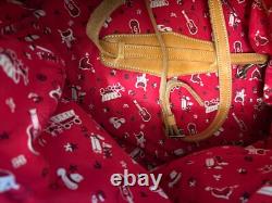 Vntg. Cowboy Classics Large Canvas Bag Handle & Strap 90's