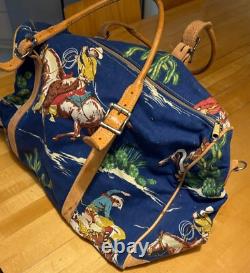 Vntg. Cowboy Classics Large Canvas Bag Handle & Strap 90's