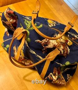 Vntg. Cowboy Classics Large Canvas Bag Handle & Strap 90's