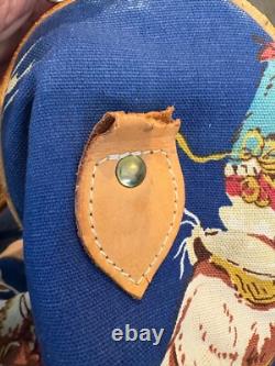 Vntg. Cowboy Classics Large Canvas Bag Handle & Strap 90's