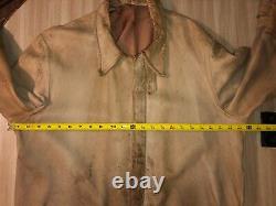 Vtg 1930s Mens Handmade Deerskin Leather Jacket Bootlegger/Chore Distress Patina