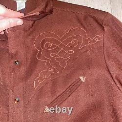 Vtg 60s 70s Leisure Suit Polyester Mens LARGE Jacket 36 33 Pants Western LASSO