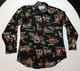 Vtg 70s H Bar C California Ranchwear Rodeo Cowboy Print Pearl Snap Shirt 16.5 L