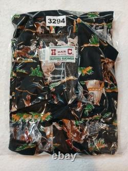 Vtg 70s H Bar C California Ranchwear Rodeo Cowboy Print Pearl Snap Shirt 16.5 L