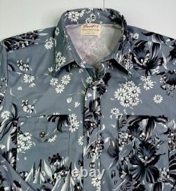 Vtg 70s Wrangler Permanent Press Floral Pearl Snap Western Shirt Stretch USA XL