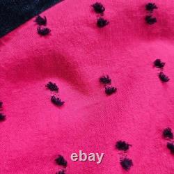 Vtg 80 Tacky Cowgirl Denim Fringe Panhandle Slim Rodeo Dancing Western Dress M/L