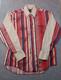 Vtg 80's Wrangler Brushpopper Shirt 16 1/2 Pearl Snaps Bull Rodeo Stripes Prop