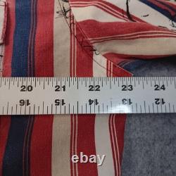 Vtg 80's Wrangler Brushpopper Shirt 16 1/2 Pearl Snaps Bull Rodeo Stripes Prop