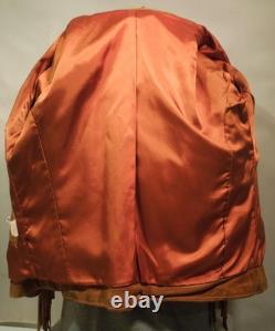 Vtg 80s Lariat Women's Brown Suede Western Fringe Jacket SZ L Made USA VG Cond